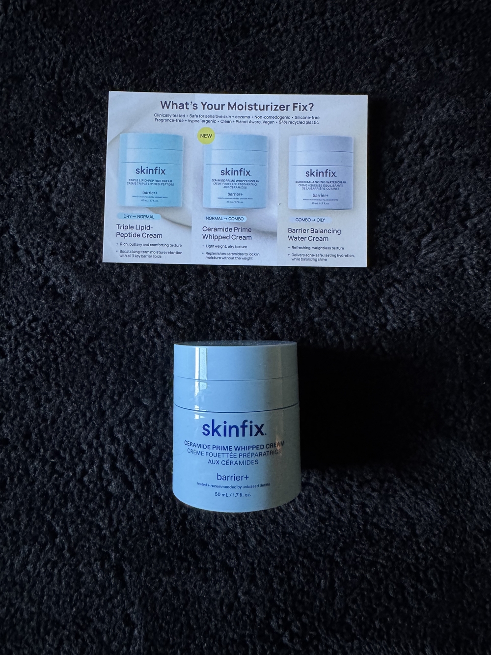skinfix Ceramide Prime Whipped Cream - Light Blue Skincare Jar 50mL 1.7 Fl. Oz.